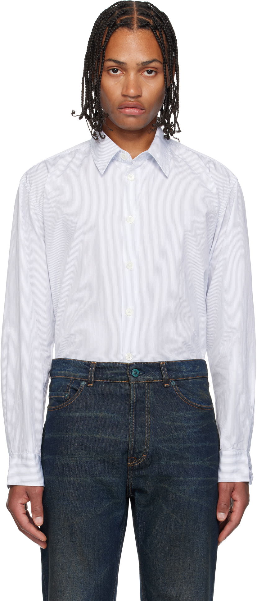 Košulja OUR LEGACY Beyond Striped Button-Up Shirt Bijela | M4252BD