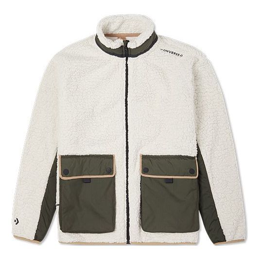 Jakna Converse Converse Retro Contrast Stitch Sherpa Jacket Bijela | 10021937-A05