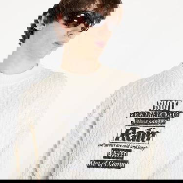 Džemper Wasted Paris Rain Cable Knit Sweater Off-White Bijela | WP_000159, 4