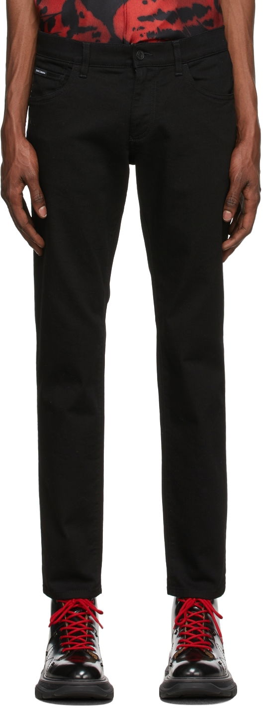 Jeans Dolce & Gabbana Black Stretch Skinny Jeans Crna | GY07CD G8CN9