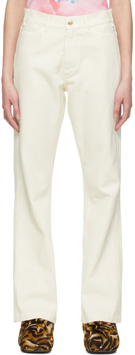 Hlače Stockholm (Surfboard) Club Flared Trousers Bijela | FOG