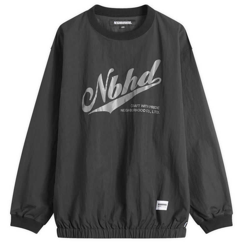Dukserice Neighborhood Pullover Track Nylon Sweatshirt Large Crna | 242TSNH-SHM04-BLK
