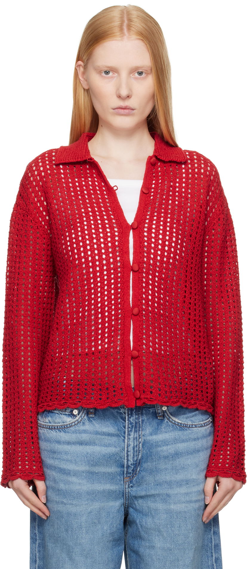 Džemper rag & bone Rag & Bone Khloe Knit Cardigan Crvena | WAS25P020BR20