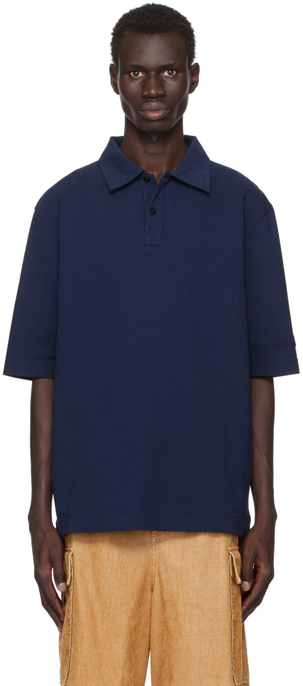 Polo majica Marni Oversized Polo Tamnoplava | POMU0037X0 UTC406