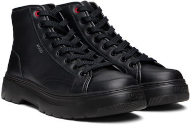 Tenisice i cipele BOSS HUGO High-Top Grained Leather Boots Crna | 50548692, 3