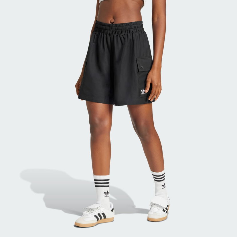 Kratke hlače adidas Performance Essentials Woven High-Waist Cargo Shorts Crna | JD1514