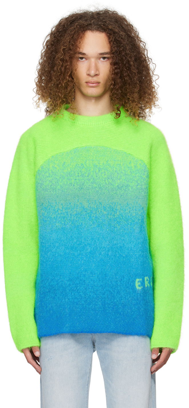 Džemper ERL Gradient Knit Sweater Zelena | ERL07N001