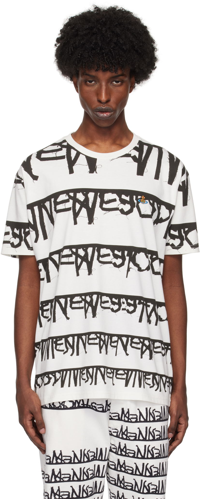 Majica kratkih rukava Vivienne Westwood Classic Print T-Shirt Bijela | 3G01001F-J006L-