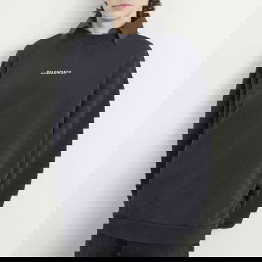 Dukserice Balenciaga Logo Layered Collar Sweatshirt Tamnoplava | 850363-TTVJ2-1569, 5