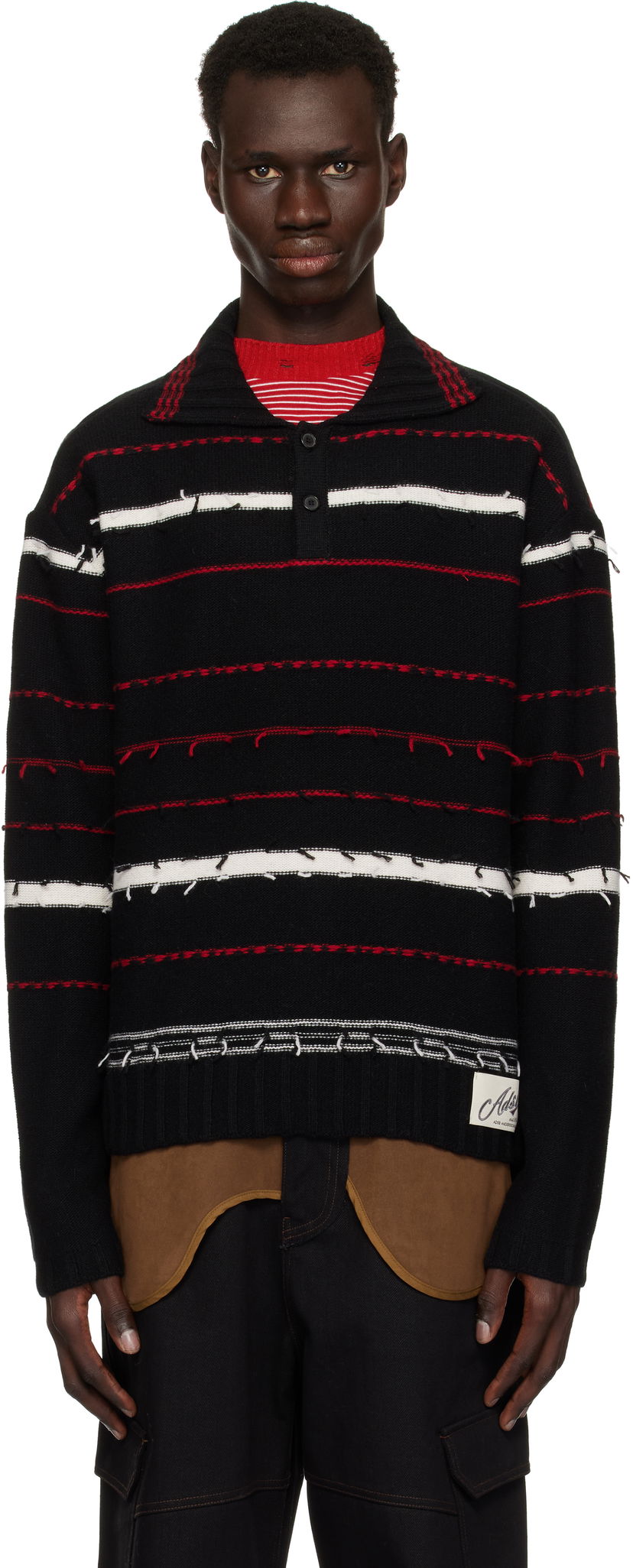 Džemper Andersson Bell Andersson Bell Striped Polo Sweater Crna | atb1245m