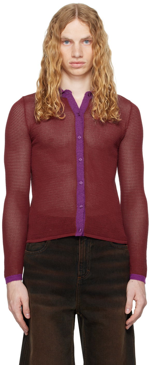 Košulja Eckhaus Latta Long Sleeve T-shirt Crvena | 8087-EL-PF24-O - ORCHID