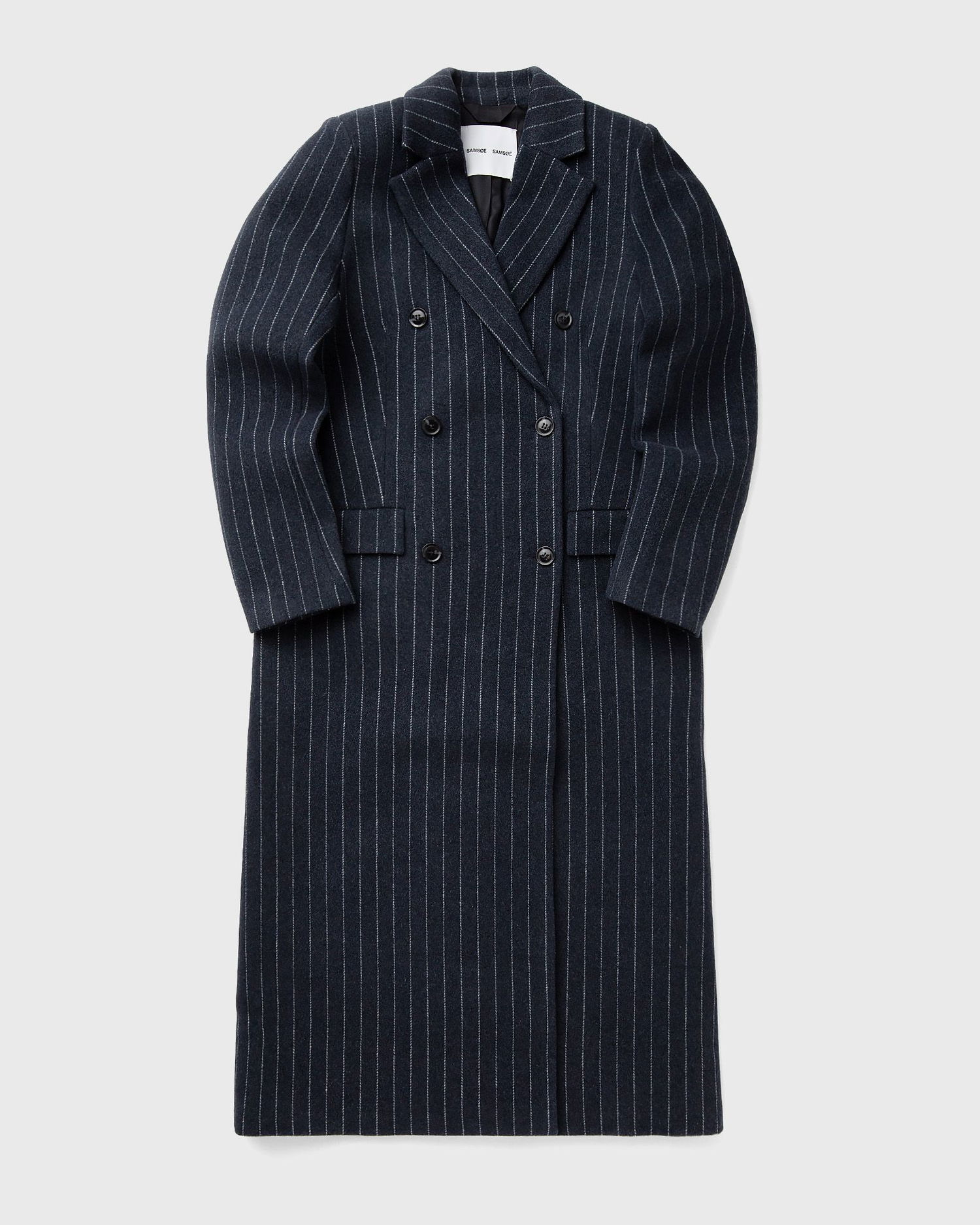Kaputi Samsoe Samsoe Double-Breasted Pinstripe Coat Tamnoplava | F24900016-CLR002321, 0