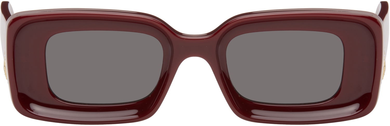 Sunčane naočale Loewe Loewe Rectangular Sunglasses Tamnocrvena | LW40101IW4666A 192337214158, 0