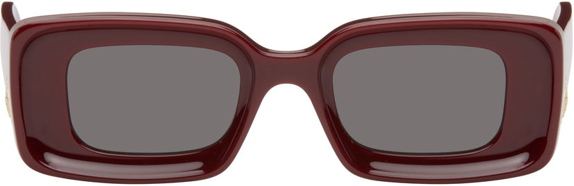 Sunčane naočale Loewe Loewe Rectangular Sunglasses Tamnocrvena | LW40101IW4666A 192337214158