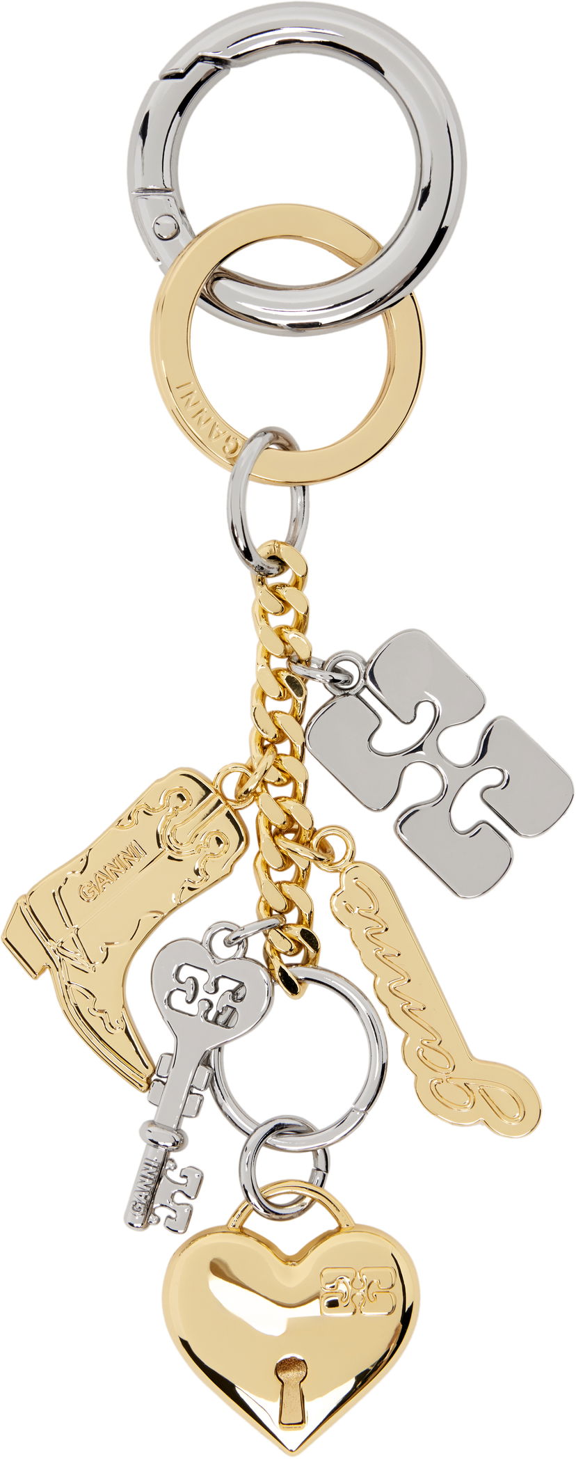 Privjesci za ključeve GANNI GANNI Bou Multi Charm Keychain Metalik | A6616