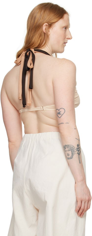 Crop top Baserange Beige Halter Neck Bra Bež | BRCI-RB-SU24, 2