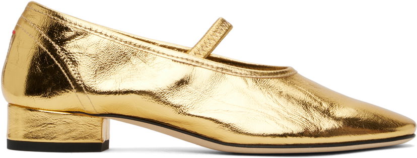 Njega cipela Aeyde Aeyde Pippa Leather Ballerina Flats Metalik | A11-FL-GLVR25RO126-SS25-902-068