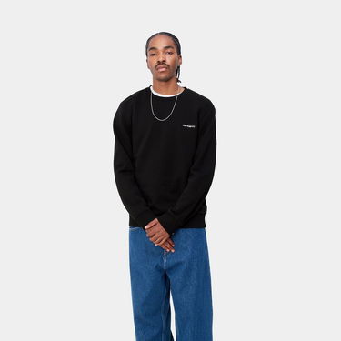 Džemper Carhartt WIP Script Embroidery Crewneck Crna | I032692_0D2_XX, 2