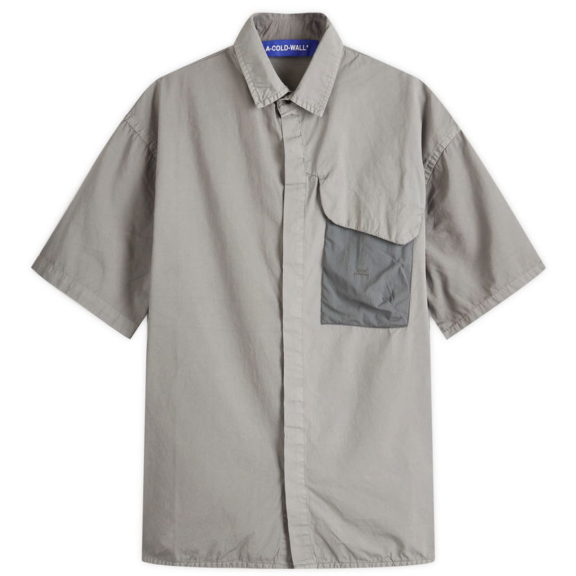 Košulja A-COLD-WALL* A-COLD-WALL* Brunswick Short Sleeve Shirt, Size Large Siva | ACWMSH167-GRYGRN