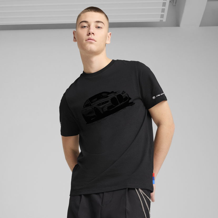 Majica kratkih rukava Puma BMW M Motorsport Essentials Graphic T-Shirt Crna | 630633_01