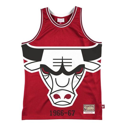 Majica bez rukava Mitchell & Ness Chicago Bulls Hardwood Classics 1966-67 Jersey Crvena | MSTKBW19146-CBURED1
