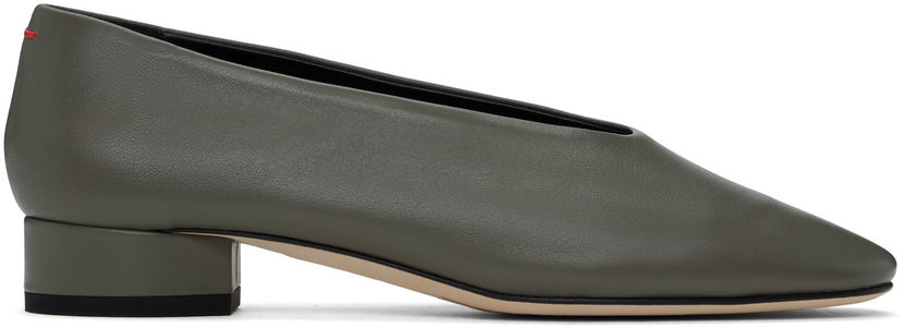 Odjeća Aeyde Aeyde Delia Leather Ballerina Flats Zelena | A11-FL-GLVR25BL18-FW24-1007-007