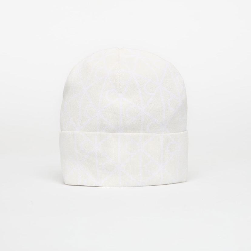 Kapica CALVIN KLEIN Calvin Klein Emblem Aop Fine Knit Beanie Bijela | LV04D8050G FUP