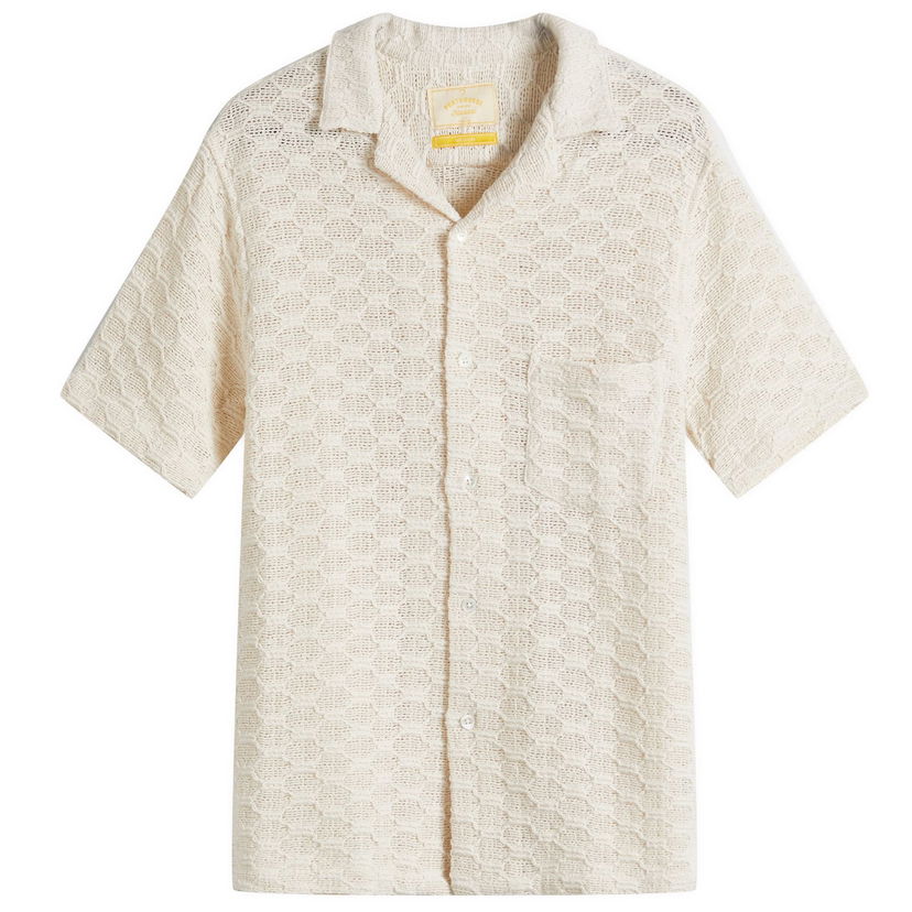 Košulja Portuguese Flannel Portuguese Flannel Vacation Net Cotton Knit Shirt Bež | SS25-062-NAT