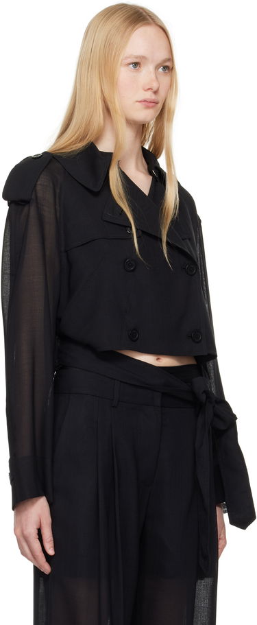 Trenčkot Helmut Lang Helmut Lang Cropped Trench Coat Crna | P01HW101, 1