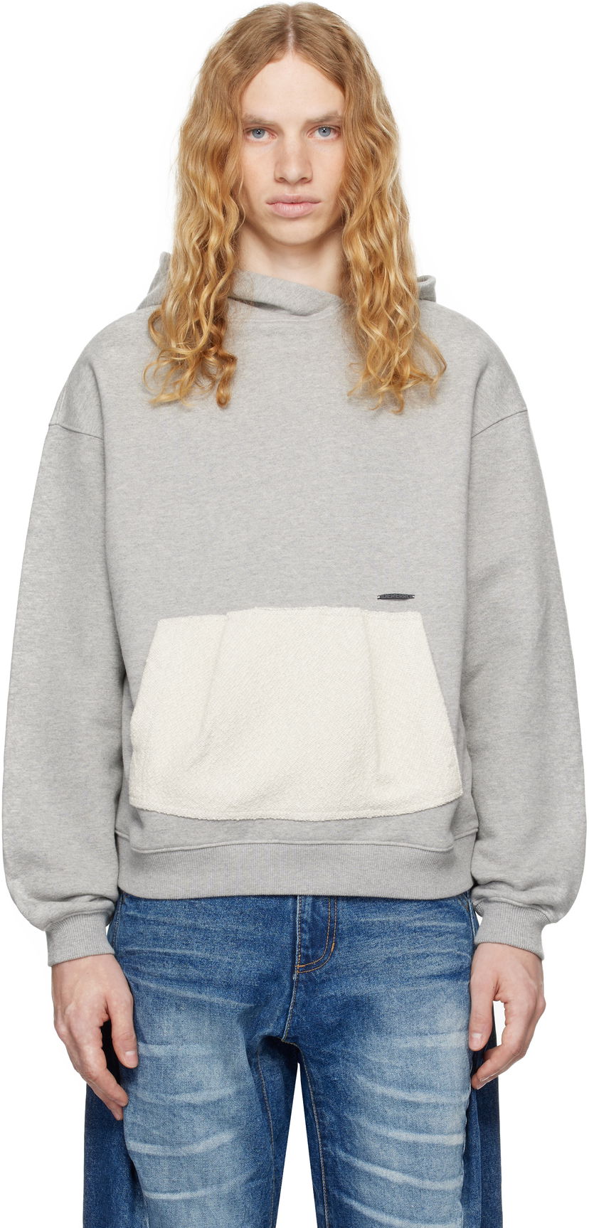 Dukserice ADER ERROR Product. 37 Fleece Pocket Hoodie Siva | BN01FWHD0106GR