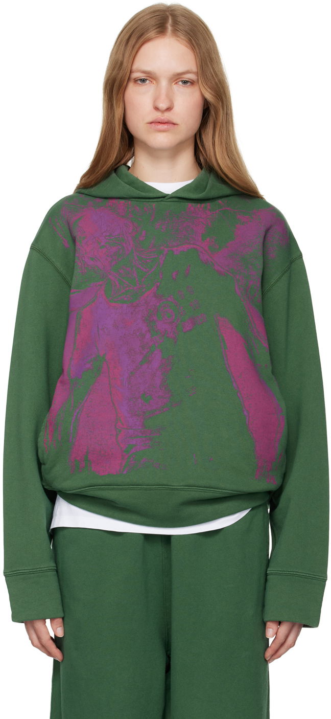 Dukserice Maison Margiela Hoodie Unbrushed Zelena | SH2GU0013 M25004