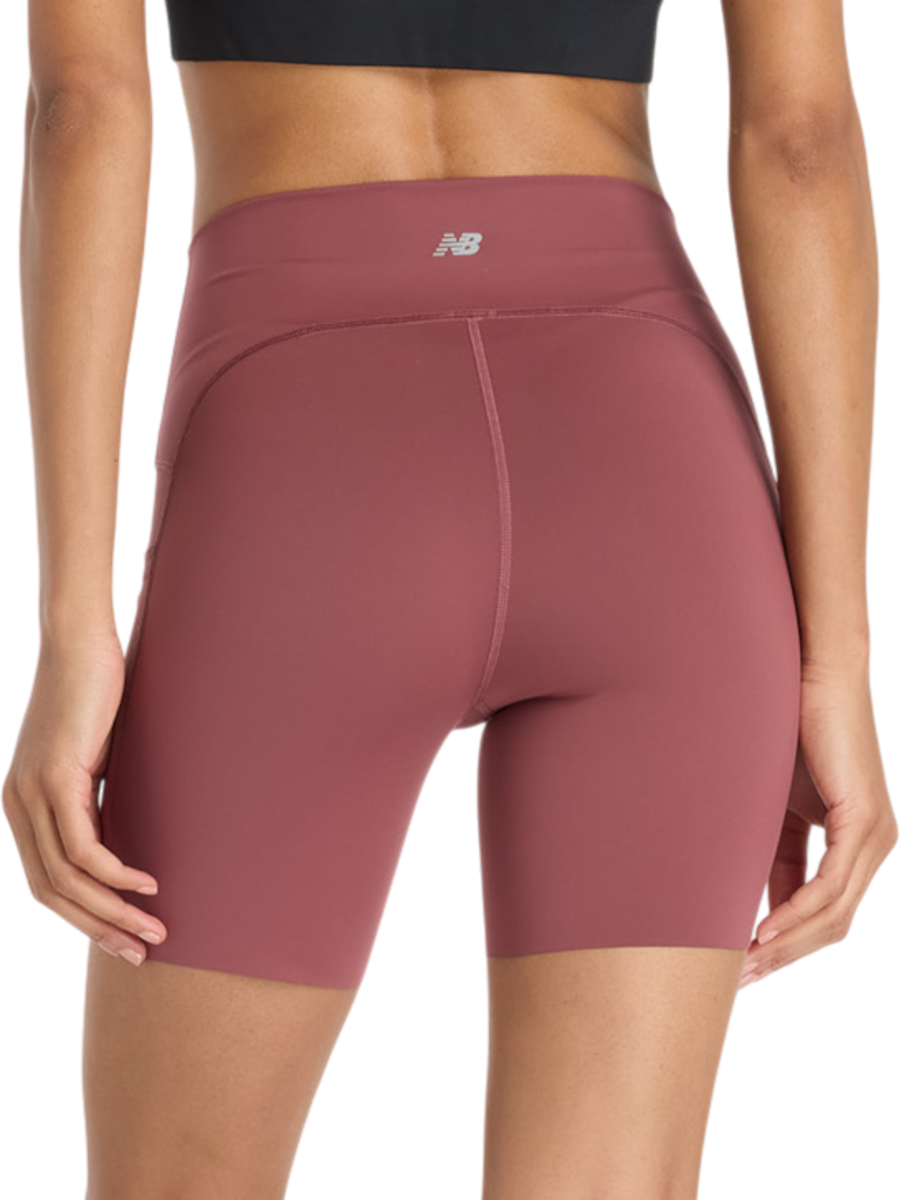 Kratke hlače New Balance New Balance Sleek Pocket High Rise Short 6" Tamnocrvena | ws51271-wad, 1