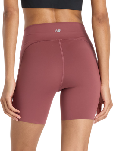Kratke hlače New Balance New Balance Sleek Pocket High Rise Short 6" Tamnocrvena | ws51271-wad, 1