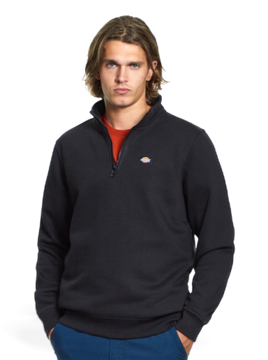 Dukserice Dickies Oakport Quarter Zip Sweater Crna | DK0A4XD4BLK1