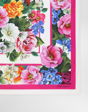 Šal Dolce & Gabbana Dolce & Gabbana Floral-Print Silk Twill Square Scarf Višebojno | FN090RGDCWDHH5KT, 3