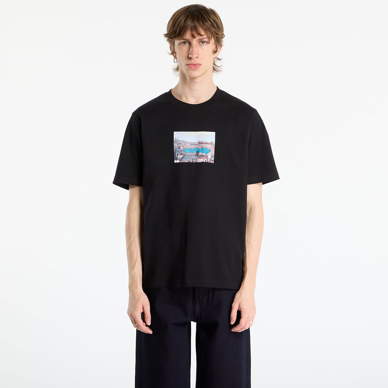 Majica kratkih rukava Wasted Paris Graphic Print T-Shirt Elevation Crna | WP_000320, 0