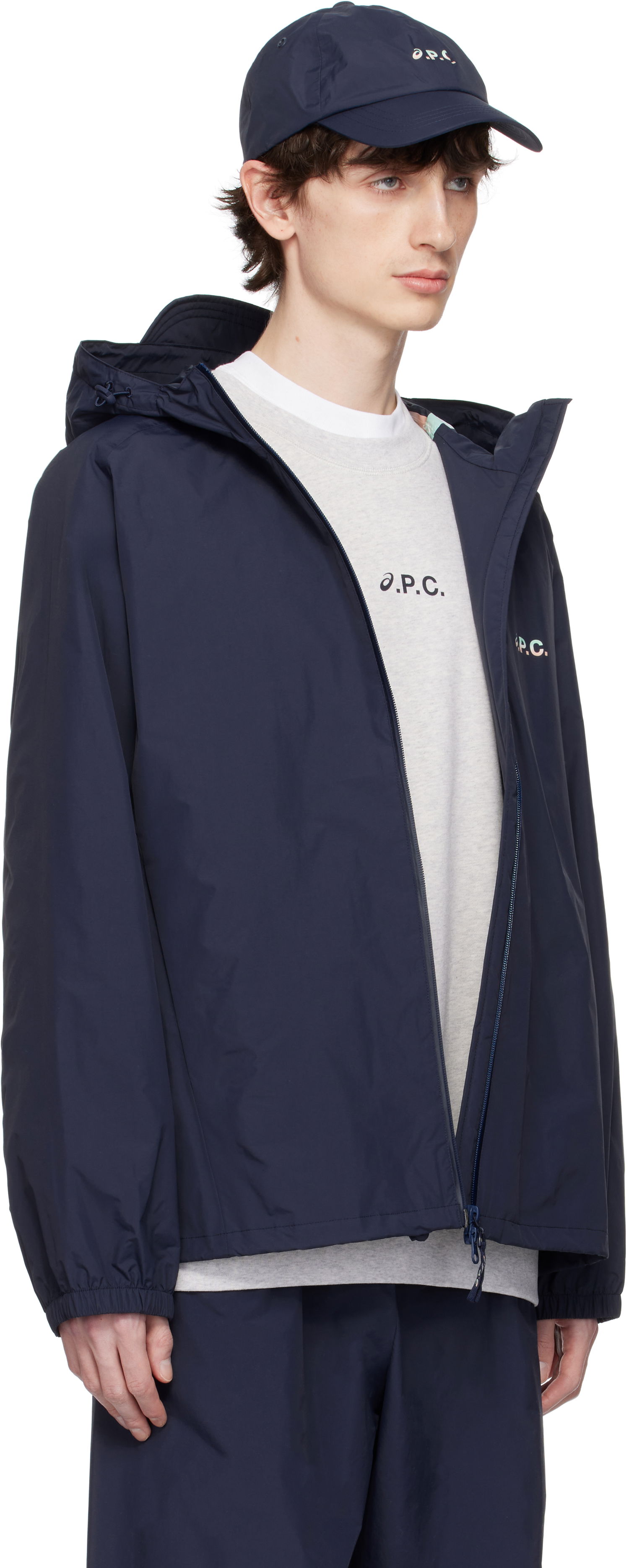 Vjetrovka A.P.C. A.P.C. ASICS Edition Meadow Hooded Jacket Tamnoplava | PSAKM-M32001, 1