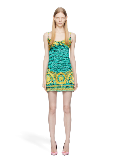 Haljina Versace Baroccodile Medusa '95 Minidress Zelena | 1011543_1A08904