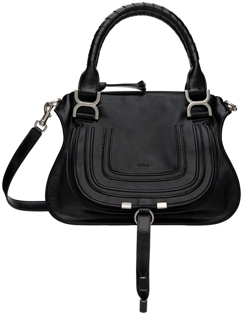Tote bag CHLOÉ Chloé Black Small Marcie Bag Crna | CHC24AS628N90