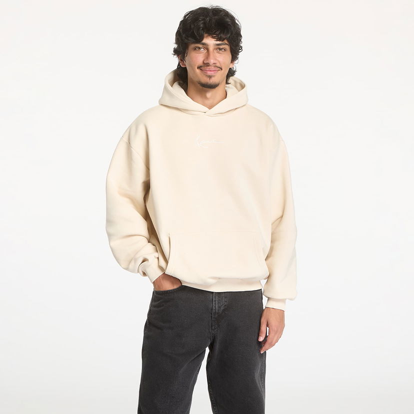 Dukserice Karl Kani Small Signature Essential OS Hoodie Light Sand Bež | KM-HD021-023-24