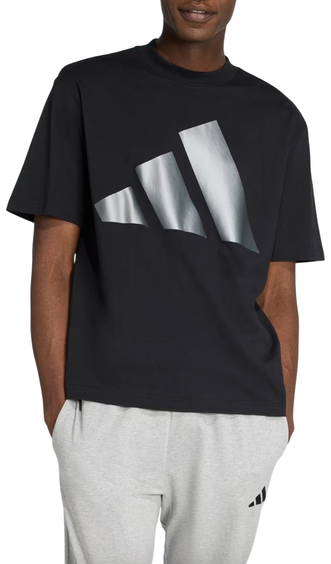 Majica kratkih rukava adidas Originals Holiday Big Metallic Logo T-Shirt Crna | jm1709