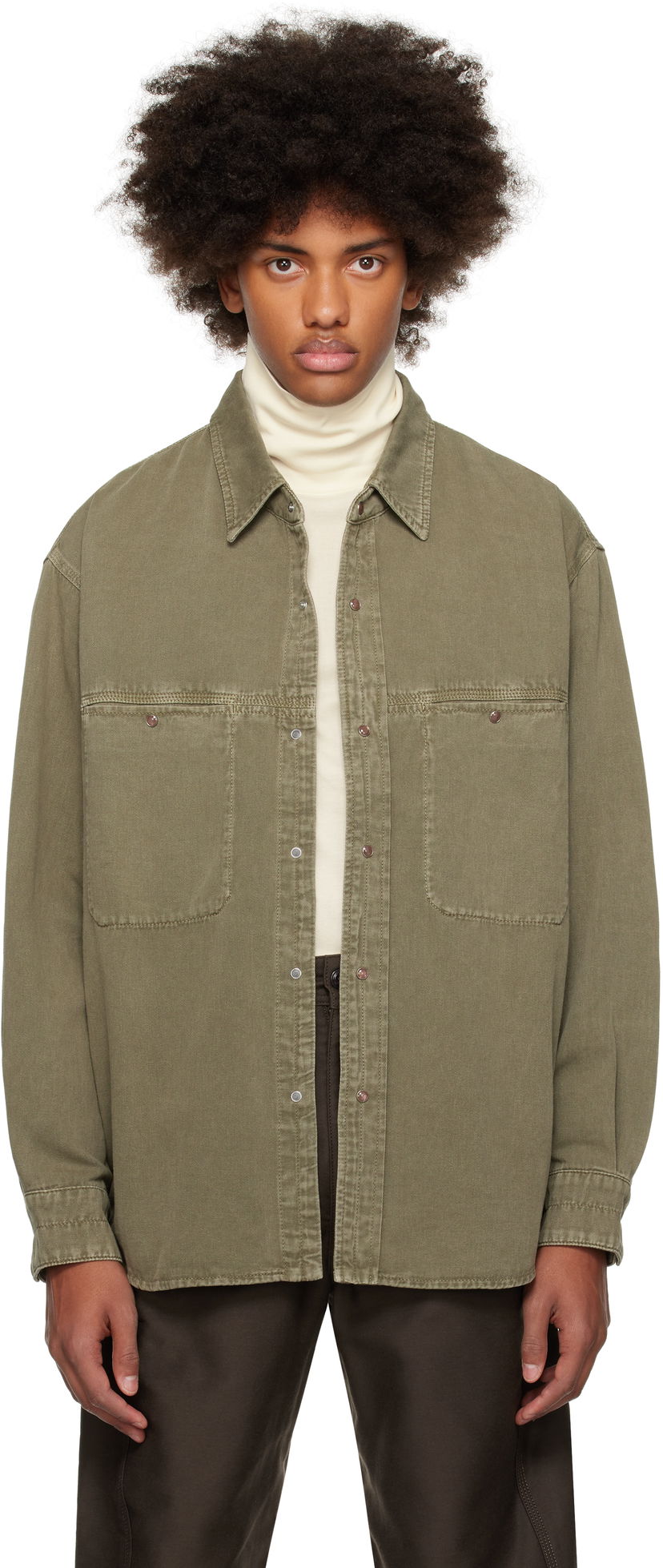 Košulja LEMAIRE Lemaire Snaps Denim Shirt Zelena | SH1126 LD1027