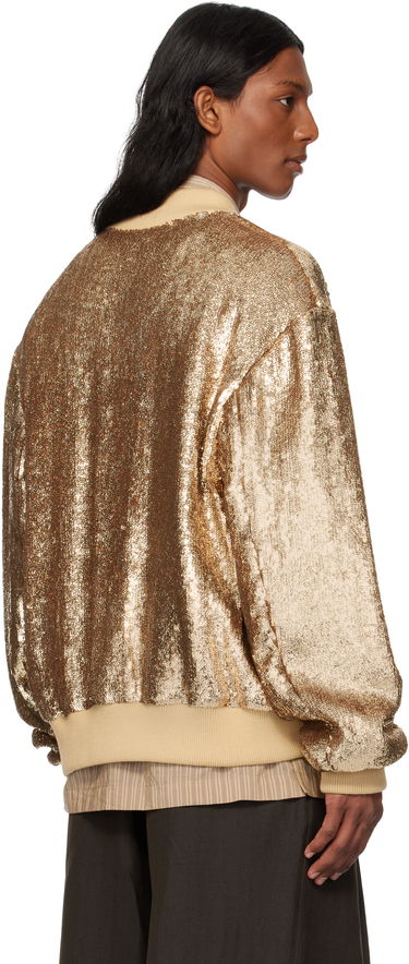 Bomber jakna Dries Van Noten Dries Van Noten Sequinned Bomber Jacket Metalik | 251-080546-1481, 2