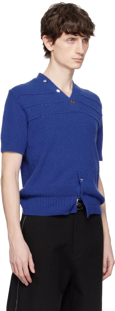 Džemper ADER ERROR ADER error Knitted V-Neck Sweater Plava | BO01SSKT0502BL, 1