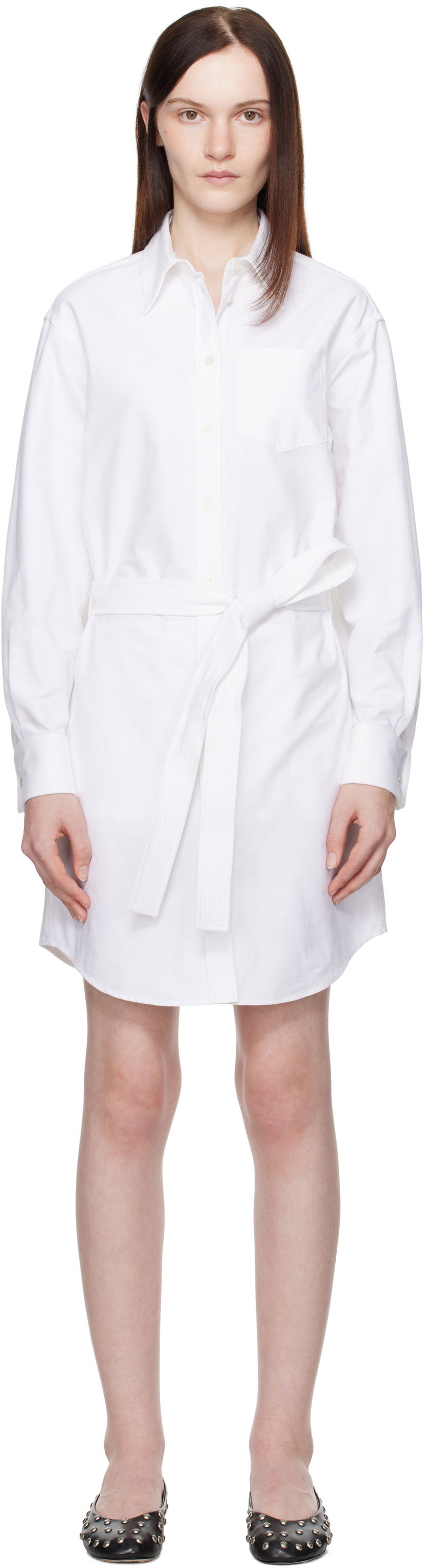 Košulja KENZO Kimono Sleeve Shirt Dress Bijela | FF52RO4059LO