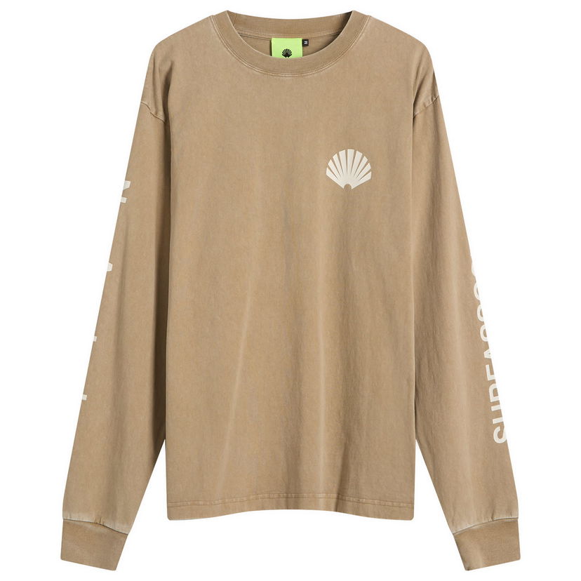 Majica kratkih rukava New Amsterdam Surf Association New Amsterdam Surf Association Logo Long Sleeve T-Shirt, Size Large Smeđa | 2501081003