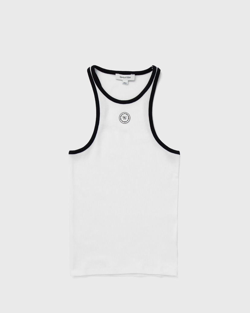Majica bez rukava Sporty & Rich SRHWC Ribbed Tank Bijela | TO033S405SW