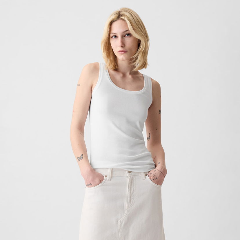 Majica bez rukava GAP Modal Tank Fresh White Bijela | 540670-02