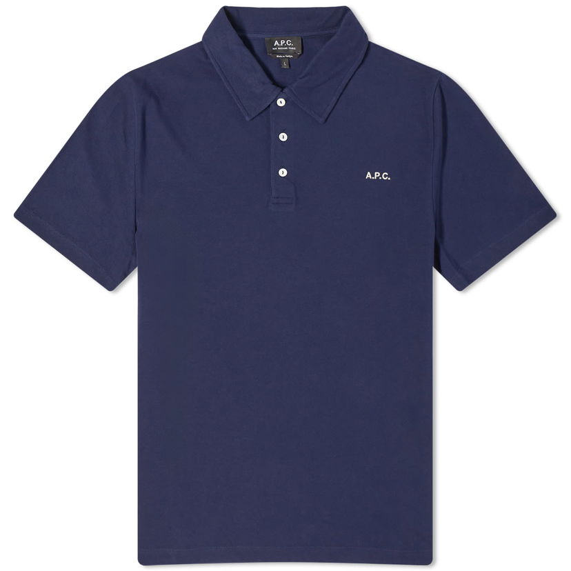 Polo majica A.P.C. Carter Logo Polo Tee Tamnoplava | COGWZ-H26342-IAK