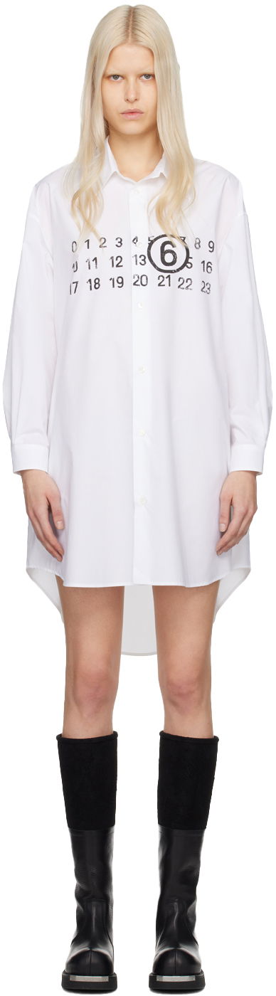 Haljina Maison Margiela MM6 Numeric Minidress Bijela | S52CT0780 S47294, 0